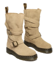 Anistone Two Strap Suede Biker Boots in Savannah Tan