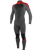 Boys Epic 3/2mm Back Zip Wetsuit in Graphite, Smoke, Red & Red