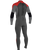 Boys Epic 3/2mm Back Zip Wetsuit in Graphite, Smoke, Red & Red