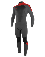 Boys Epic 5/4mm Back Zip Wetsuit in Graphite, Smoke, Red & Red