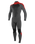 Boys Epic 5/4mm Back Zip Wetsuit in Graphite, Smoke, Red & Red