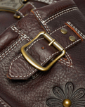 Anistone Hi Flower Rigger Boots in Dark Brown Grizzly