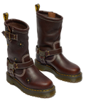 Anistone Hi Flower Rigger Boots in Dark Brown Grizzly