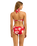 The Seafolly Womens Mayflower Twist Band Mini Hipster Bikini Bottoms in Cosmo Red