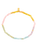 The Pura Vida Ombre Rainbow Bead Stretch Anklet in Gold