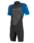 The O'Neill Mens Reactor-2 2mm Back Zip Shorty Wetsuit in Black & Ocean