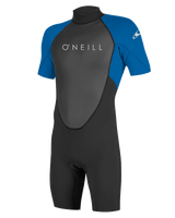 The O'Neill Mens Reactor-2 2mm Back Zip Shorty Wetsuit in Black & Ocean