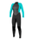 The O'Neill Womens Reactor-2 3/2mm Back Zip Wetsuit in Black & Light Aqua