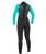 The O'Neill Womens Reactor-2 3/2mm Back Zip Wetsuit in Black & Light Aqua