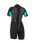 Reactor-2 2mm Back Zip Shorty Wetsuit in Black & Light Aqua