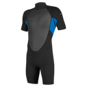 Boys Reactor-2 2mm Back Zip Shorty Wetsuit in Black & Ocean