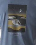 Set On T-Shirt in Faded Blue