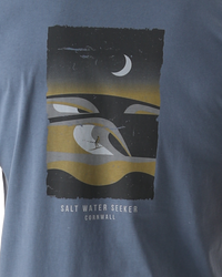 Set On T-Shirt in Faded Blue