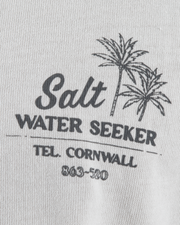 The Salt Water Seeker Mens Bolthole Faded T-Shirt in Faded Bone