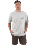 The Salt Water Seeker Mens Bolthole Faded T-Shirt in Faded Bone