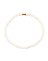 The Pura Vida Seascape Vinyl Disc Bracelet in White