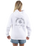 The Born by the Sea Womens Cornwall Palm Hoodie in White
