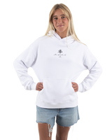 The Born by the Sea Womens Cornwall Palm Hoodie in White