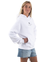 The Born by the Sea Womens Cornwall Palm Hoodie in White