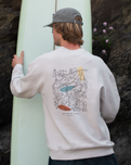Abstract Sweatshirt in Faded Bone