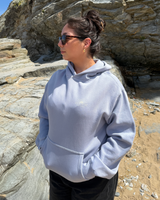 Polzeath Arch Hoodie in Faded Powder Blue