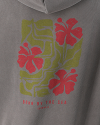 Hibiscus Hoodie in Faded Grey