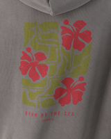 Hibiscus Hoodie in Faded Grey