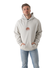 The Salt Water Seeker Mens Kaleidoscope Hoodie in Bone