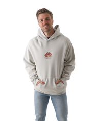 The Salt Water Seeker Mens Kaleidoscope Hoodie in Bone