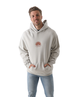 The Salt Water Seeker Mens Kaleidoscope Hoodie in Bone