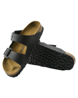 The Birkenstock Womens Arizona Birko Flor Sandals in Black