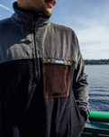 The Kavu Mens Throwshirt Flex Jacket in Black Granite