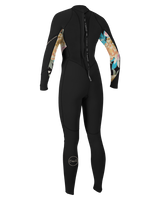 The O'Neill Womens Bahia 3/2mm Back Zip Wetsuit in Black, Mikah Floral & Black