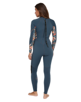 Bahia 3/2mm Back Zip Wetsuit in Copen Blue, Painted Tropics & Copen Blue