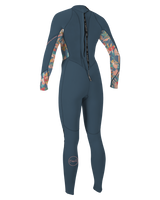 The O'Neill Womens Bahia 3/2mm Back Zip Wetsuit in Copenblue, Painted Tropics & Copenblue