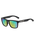 Monza Polarised Sunglasses in Black & Green