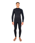 The O'Neill Mens HyperFreak 4/3mm+ Chest Zip Wetsuit in Black