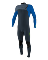 Boys HyperFreak 4/3mm+ Chest Zip Wetsuit in Dark Orion, Deep Sea & Copen Blue