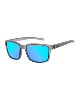 The Dirty Dog Slay Polarised Sunglasses in Grey/Ice Blue Mirror & Satin Crystal Black