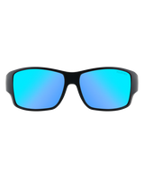 The Dirty Dog Hoodoo Polarised Sunglasses in Satin Black & Ice Blue Mirror