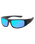 The Dirty Dog Sharky Polarised Sunglasses in Satin Black & Ice Blue Mirror