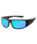 The Dirty Dog Sharky Polarised Sunglasses in Satin Black & Ice Blue Mirror