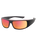 The Dirty Dog Sharky Polarised Sunglasses in Satin Black & Red Fusion Mirror