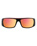 The Dirty Dog Sharky Polarised Sunglasses in Satin Black & Red Fusion Mirror