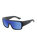 The Dirty Dog Tank Polarised Sunglasses in Grey/Blue Mirror & Satin Black
