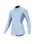 Girls Bahia 2/1mm Back Zip Spring Wetsuit in Chambray Blue, Surf Abstract & Chambray Blue