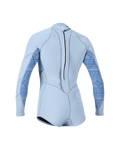 Girls Bahia 2/1mm Back Zip Spring Wetsuit in Chambray Blue, Surf Abstract & Chambray Blue