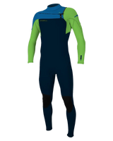 Boys Hammer 3/2mm Chest Zip Wetsuit in Abyss, DayGlo & Ocean