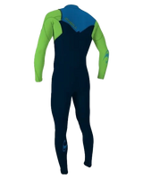 Boys Hammer 3/2mm Chest Zip Wetsuit in Abyss, DayGlo & Ocean