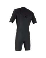 The O'Neill Mens HyperFreak 2mm Chest Zip Shorty Wetsuit in Tempered Steel & Graphite